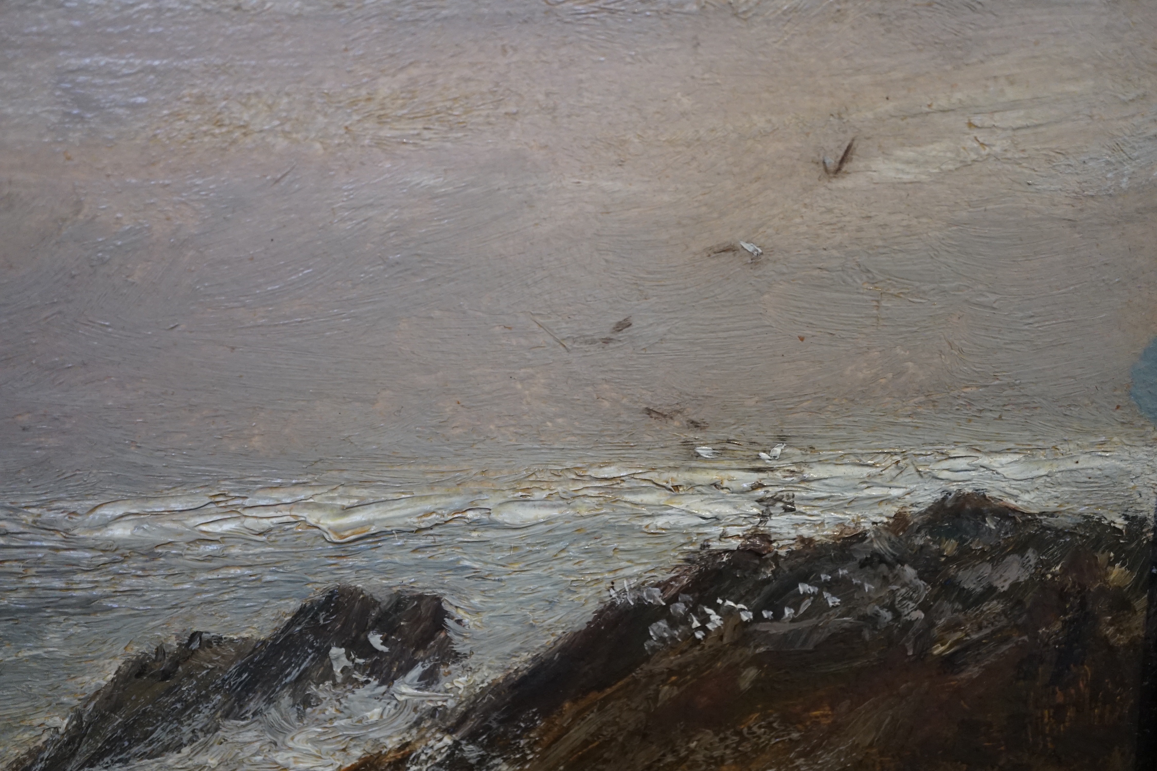Charles Napier Hemy (British, 1841-1917), 'St Anthony Point, Falmouth', oil on board, 45 x 68cm